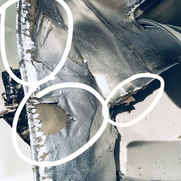 BRACIANO VINTAGE HANDBAG FAUX RATTLESNAKE SILVER - Picture 7 of 9